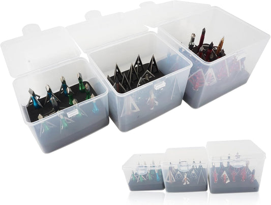 Broadhead Box, Archery Storage Case, Arrow Head Organizer Case Holder Arrowheads, Arrow Tips Case, Hunting Accessory Hold (12+15+20pcs) Broadheads (Case Only)