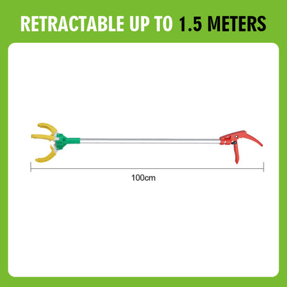 Animal control catcher pole tool designed for capturing small animals like dogs, cats, raccoons, possums, skunks, birds, chickens, pigeons, and other small animals.