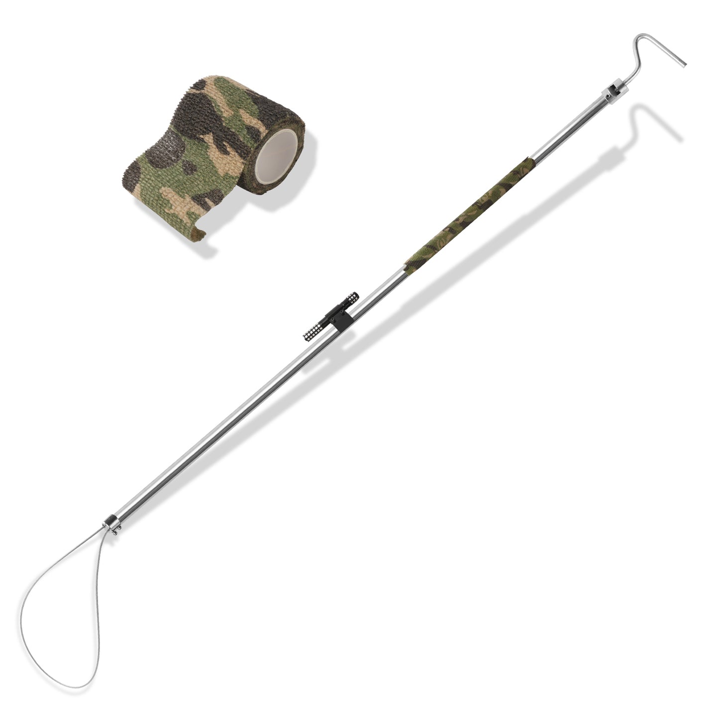 Dog Catcher Pole serves as an Animal Control Tool Kit for dogs, pigs, foxes, hogs, and various wildlife. 52 inches and features a built-in flashlight for enhanced functionality.