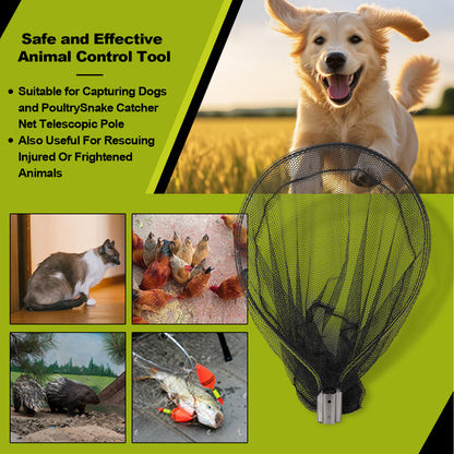 Heavy-Duty Dog Catch Net Pole and Wildlife Control Tool - Versatile for Various Animals and Wildlife