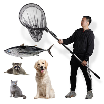 Heavy-Duty Dog Catch Net Pole and Wildlife Control Tool - Versatile for Various Animals and Wildlife