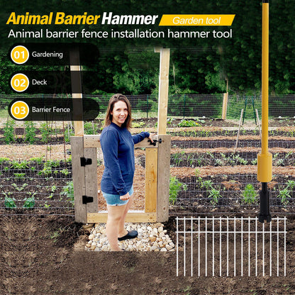 Small Animal Barrier Fence Installation Hammer Tool for Garden Deck Fence Build