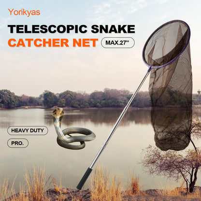 Snake Catcher Net with Telescopic Pole for Reptile Grabber Rattle Snake