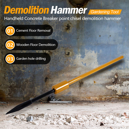 Concrete Breaker House Demolition Hammer Tool for Floor Scraper Breaking - Heay Duty