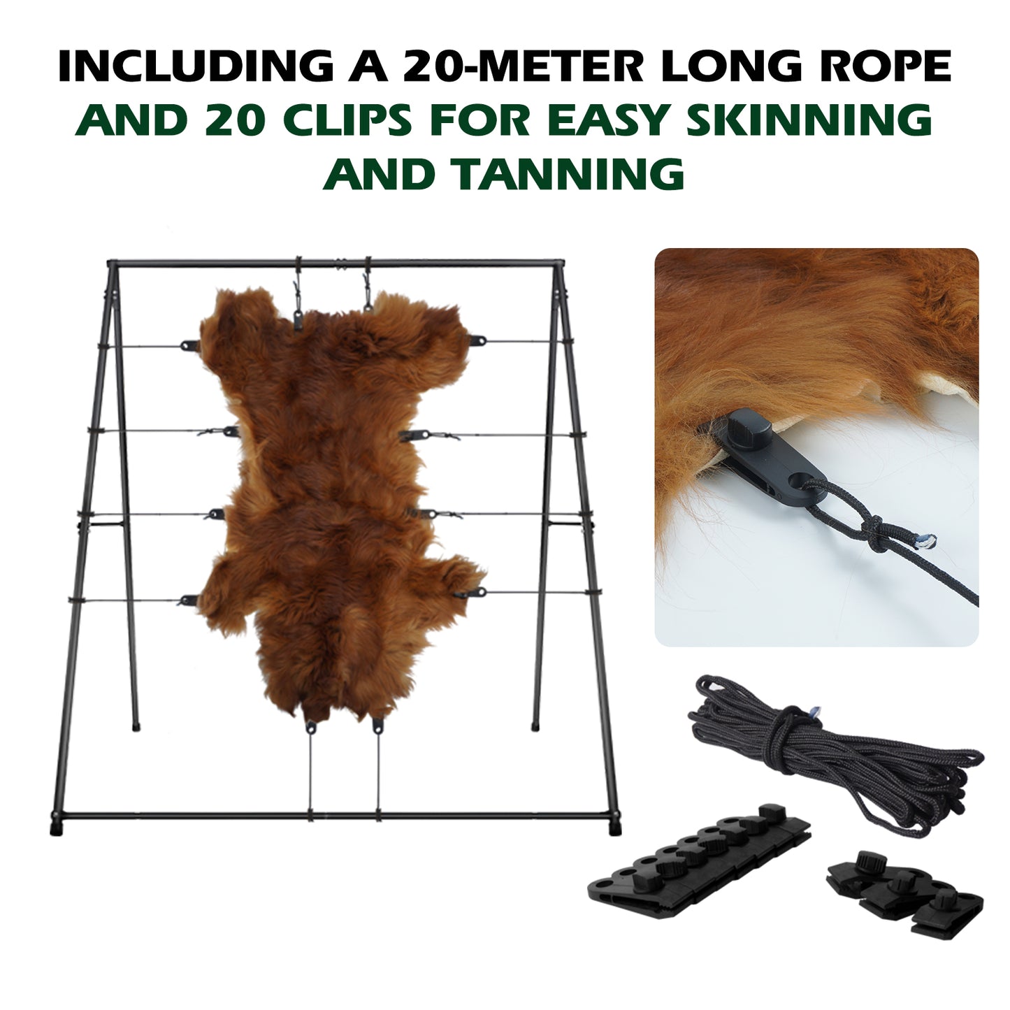 Deer Game Hanger Hoist - Versatile Rack for Skinning, Tanning, and Drying