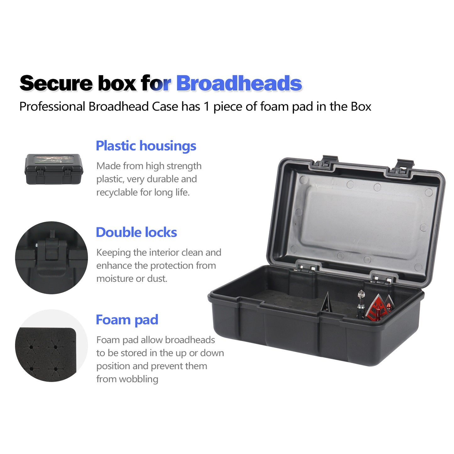 Smarkey Archery Box Broadhead Box Hunting Accessory Box