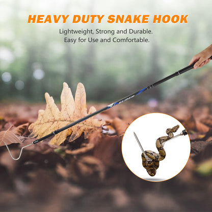 Snake Hook Stick Tongs Grabber Handling Tool Kit for Rattlesnakes Python Copperhead Removal Catching 76 inch