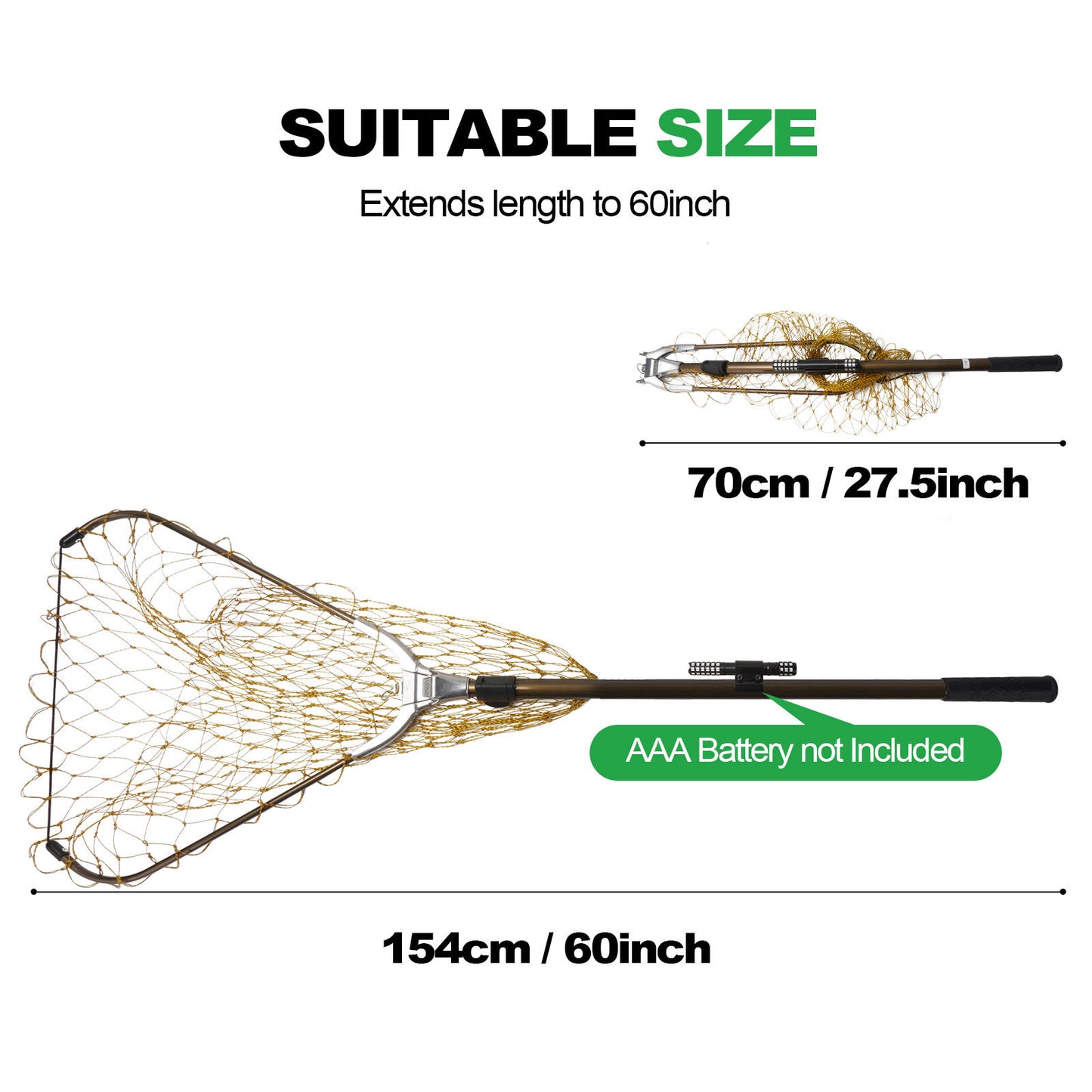 Animal Catch Pole Control Tool Net, Poultry Catch Pole Kit, Cat Catch Net, Chicken Catch Net, Poultry Catch Net for Small Animals Support Duck, Goose, Bird, Skunk Bat and Raccoon