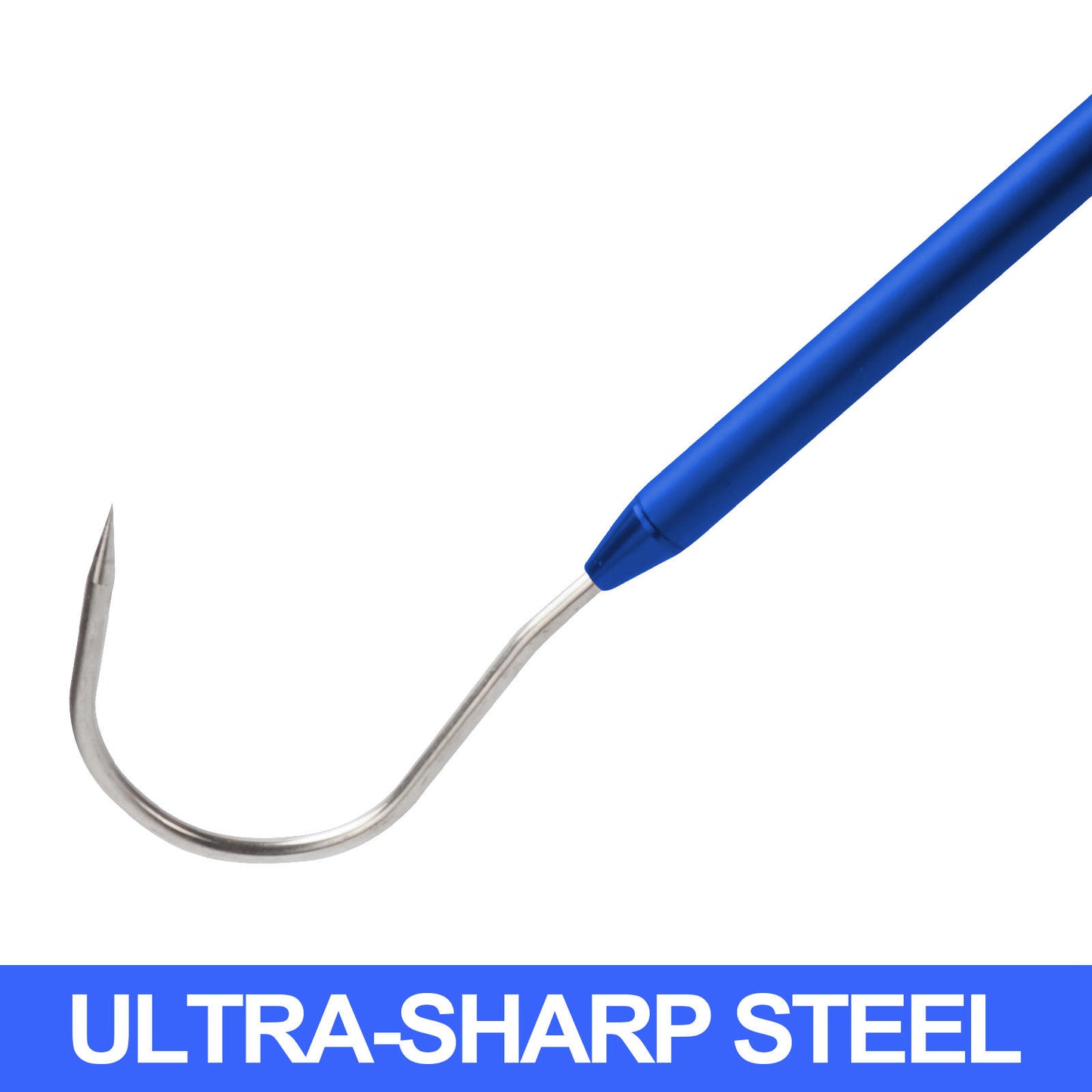 Fishing Gaff for anglers, featuring a stainless steel Gaff Hook designed specifically for capturing large fish like tuna, flagfish, steelhead, salmon, fly, kayak, catfish, flounder, bass, trout and striper