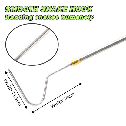 Snake Catcher Hook Stick Tongs Grabber Handling Tool Kit for Rattlesnakes Python Coppe 64 inch