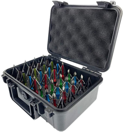 Smarkey 36pcs Broadheads Archery Storage Box Case Package for Crossbow Recurve Bow and Compound Bow Hunting - Heavy Duty Gift Package